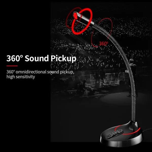 USB Microphone Omnidirectional Recording Studio Speech Mic for PC Desktop Usb / 3.5mm Plug Condenser Microphones