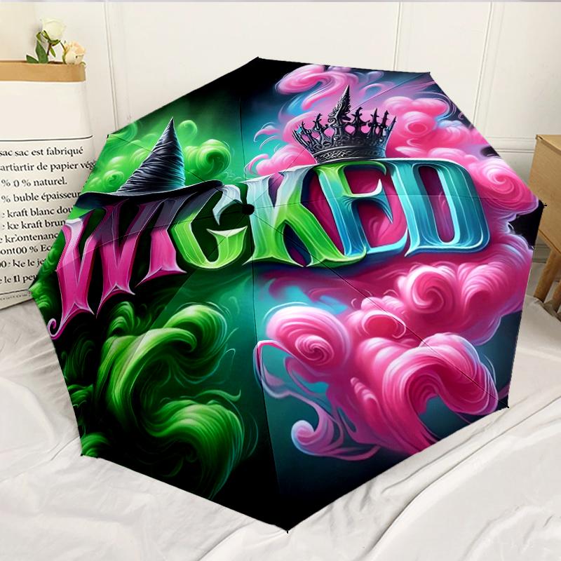

Wicked Witch Design 8-Frame for Travel, camping, Casual Lightweight Portable Umbrella, Essential for every family Holidays Birthday Gift