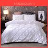 Luxurious Pinch Pleat Pintuck Duvet Cover Pillow Sham Set For Elegant Bedrooms