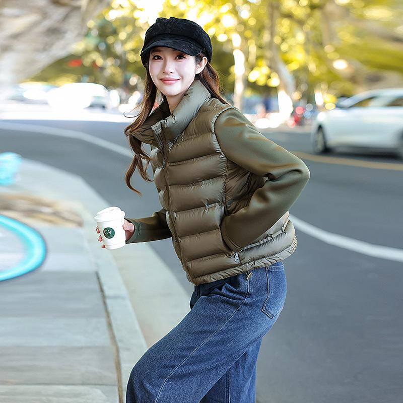 

Женское осенне-зимнее пальто с легкой хлопковой подкладкой и воротником-стойкой XL