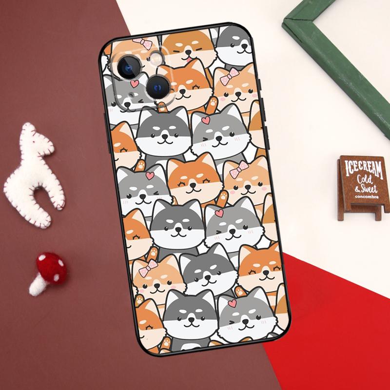 Cute Shiba Inu Case For iPhone X XR XS Max 12 13 Mini 7 8 Plus SE 2020 11 12 13 14 15 Pro Max Back Cover