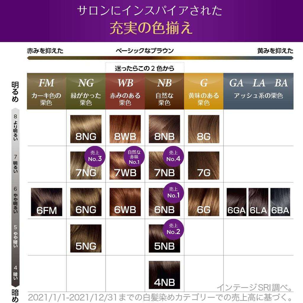 Paris Excellence R Cream Type Care Ingredients Gray Hair Dye Single Item 7WB Warm Bright Chestnut Color 4 Pieces Assorted L'Oreal [Quasi-drug]