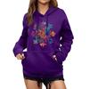 Women's Winter Christmas Printed Pullover Hooded Sweatshirt Fleece Long Sleeve Sweatshirt
