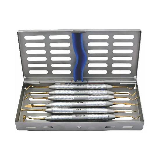 

GDC Composite Instruments Titanium Coated S/6 # Gold Instruments Kit (CIGWC6)