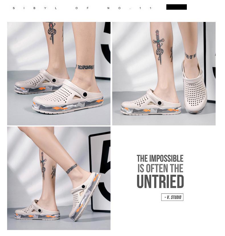 Herren 2024 Sommer Dual-Wear Camouflage Strandschuhe: Trendig, Übergröße, für Zuhause und den Außenbereich.