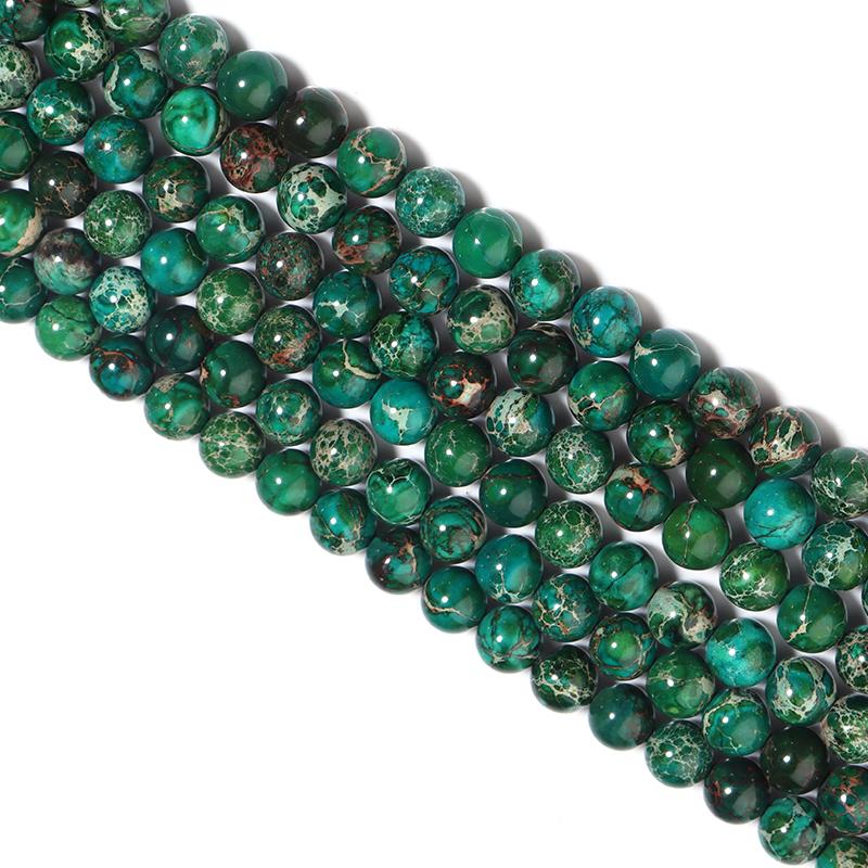 6/8/10mm Emperor Stone Beads For Jewelry Making Loose Spacer Round Imperial Beads DIY Bracelet Necklace Jewelry Charms Crafts