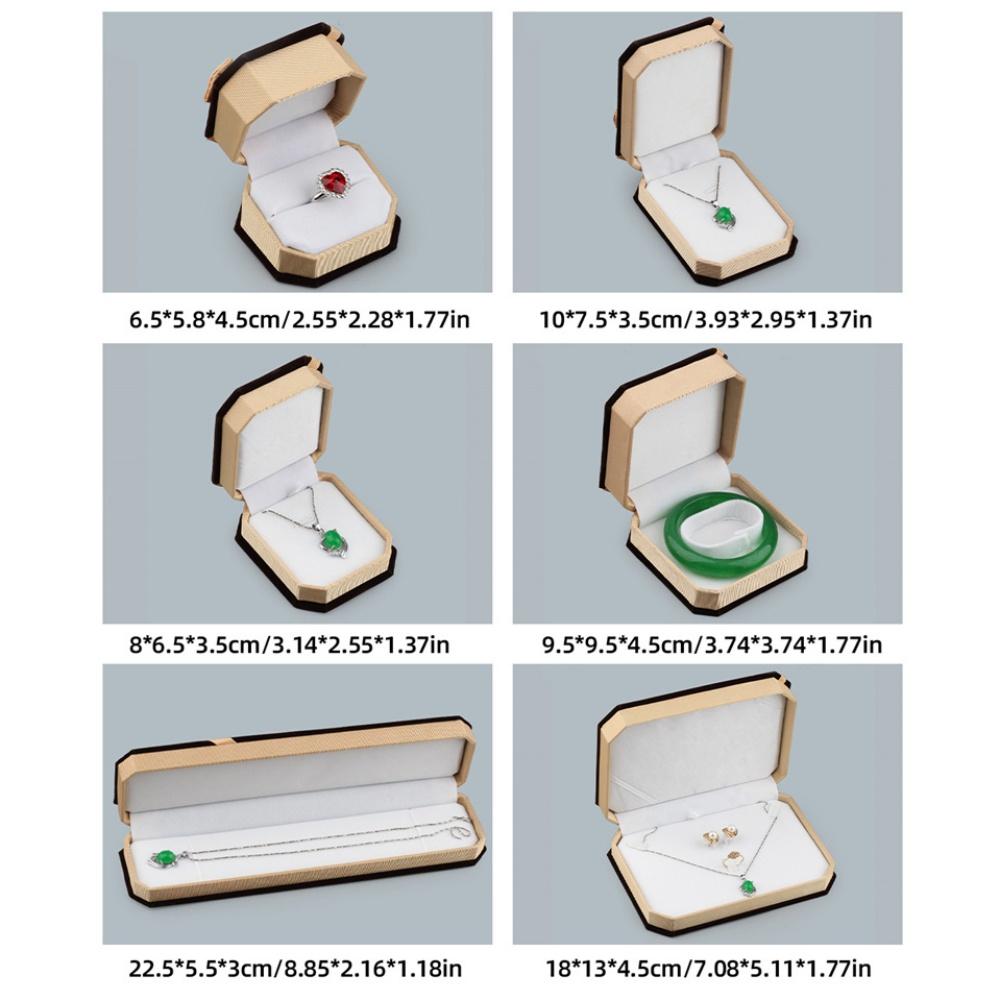 Flip-top Jewelry Gift Box Display Necklace Ring Bracelet Velvet Empty Box Set for Jewelry Organization Holiday Gift Packaging