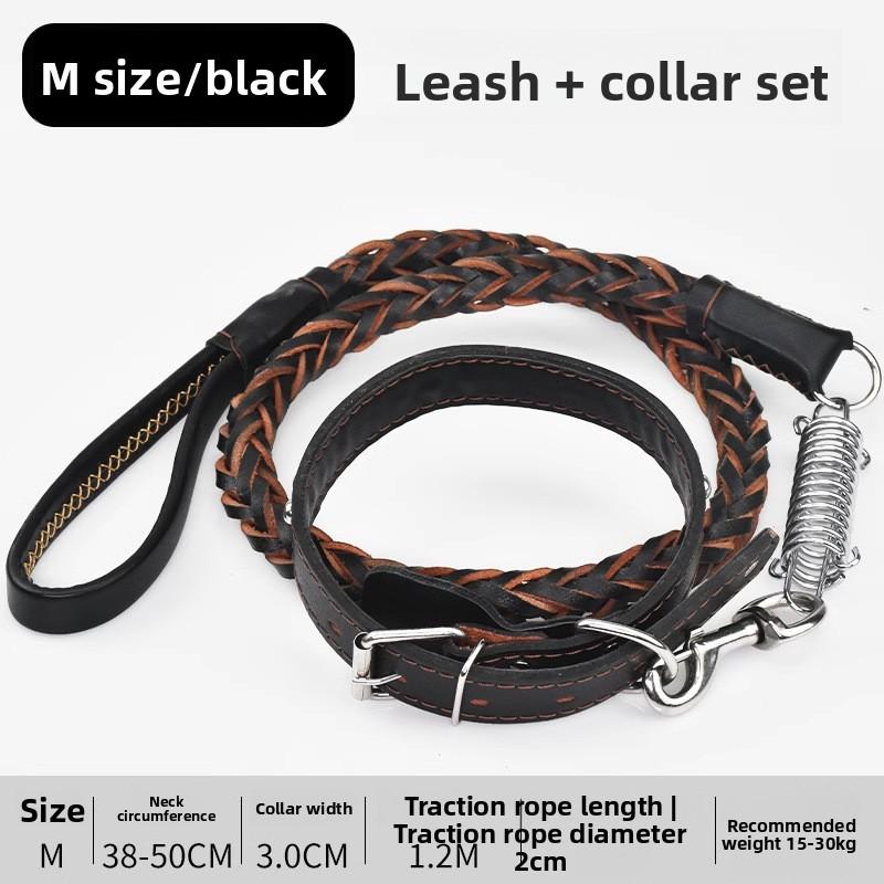 Dog Leashes, Dog Walking Chains, Small, Medium and Large Dog Training, Anti-explosion, Punching and Knotting, Golden Retriever Pet Supplies