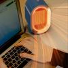 1200W Vysokovýkonný elektrický ohřívač Mini přenosný domácí Dvourychlostní nastavení Topný ventilátor Kancelářský zimní Stolní ohřívač
