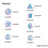 7 Pcs Blue Pink Standard Metal DicePerfect For Rpgs, Board Games, And Card Games.Dice For Games, Dnd Dice Set