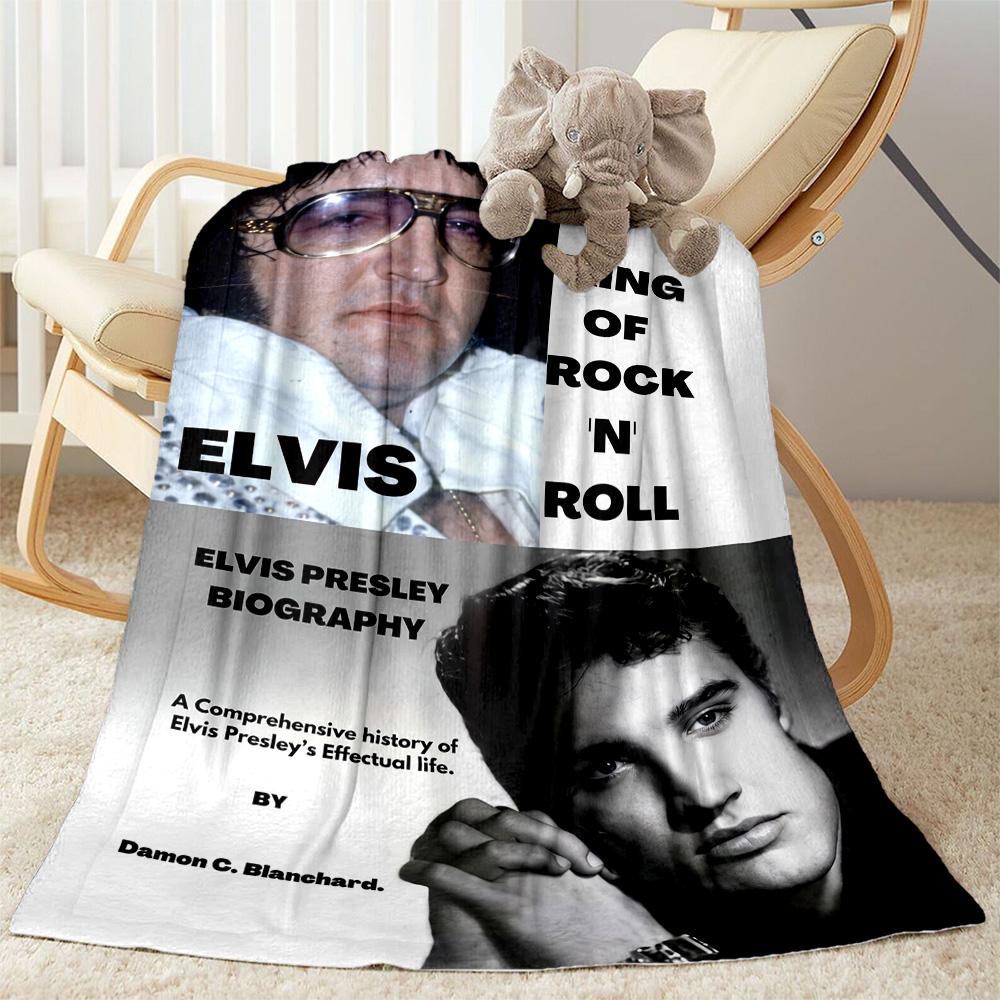 Elvis Presley Rock Legend Blanket Soft & Cozy Perfect for Couch Bedding Picnics for All Occasions Digital Print Birthday Christmas Gift Blanket