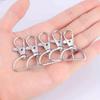 10pcs Swivel Clasp Lanyard Snap Hooks Keychain Clip Hook Metal Lobster Claw Clasps for Lanyard Key Rings Crafting Purse