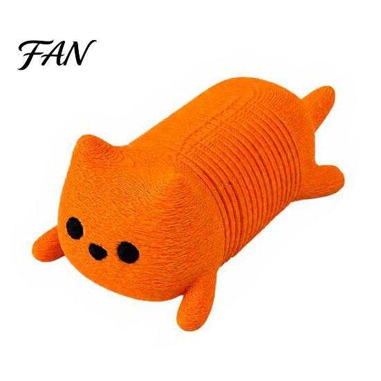 Springy Animal Fidget Toy 1/4Pcs 3D Printed Cat Toy, Lying Spring Dog Stress Flexible Relief Stretchy for Desk Decor Sensory Toys