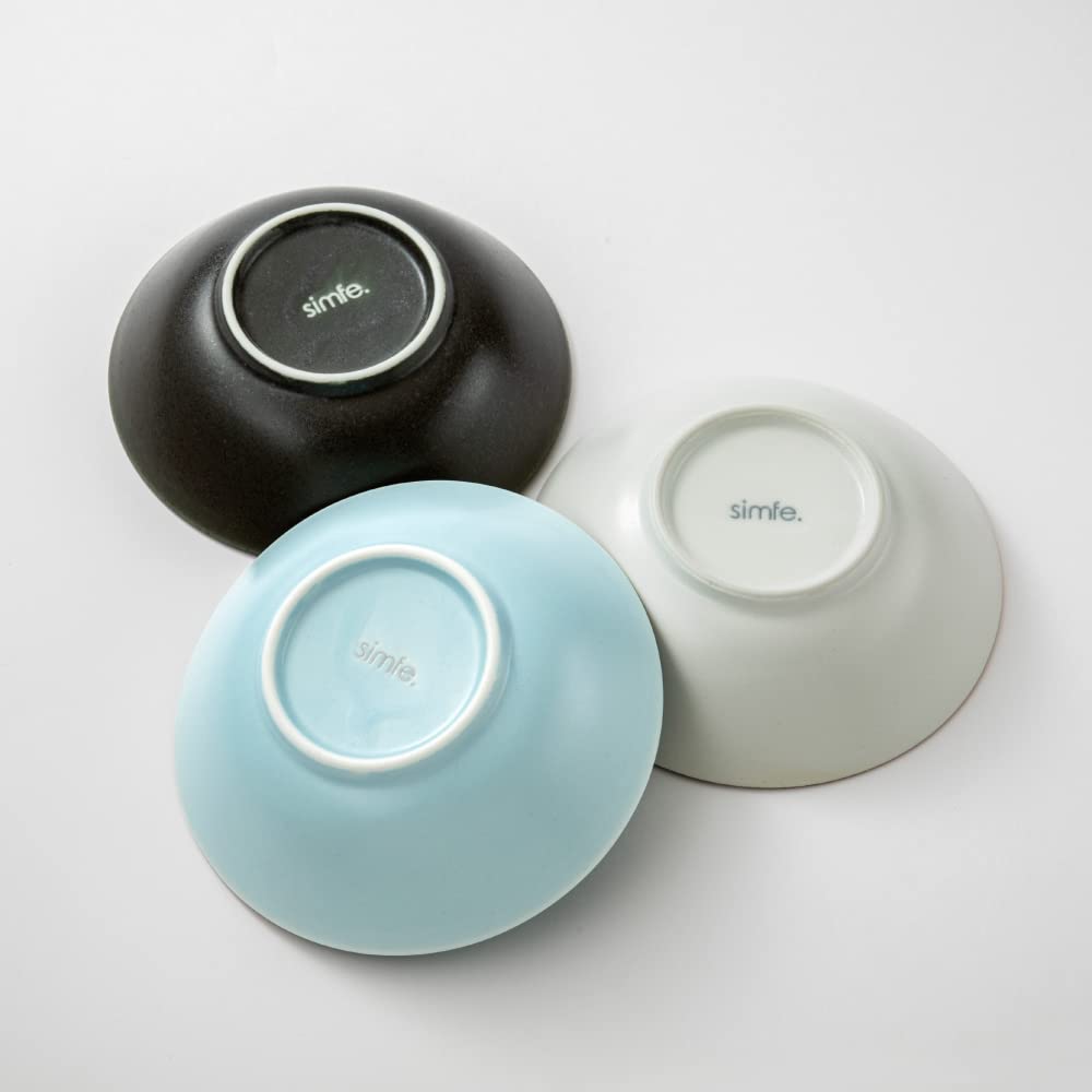 [Made in Japan, Mino Region, Gifu Prefecture] simfe. 6-Piece Dinnerware Set 23cm Plate, 16cm Plate, 14cm Bowl, Free Bowl, Donburi Bowl, Oval Bowl,