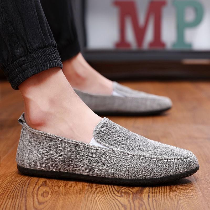 Alte Peking-Stoffschuhe Herren-Frühlings- und Sommer-Low-Top-atmungsaktive Freizeit-Einzelschuhe All-Match-Loafer-Schuhe