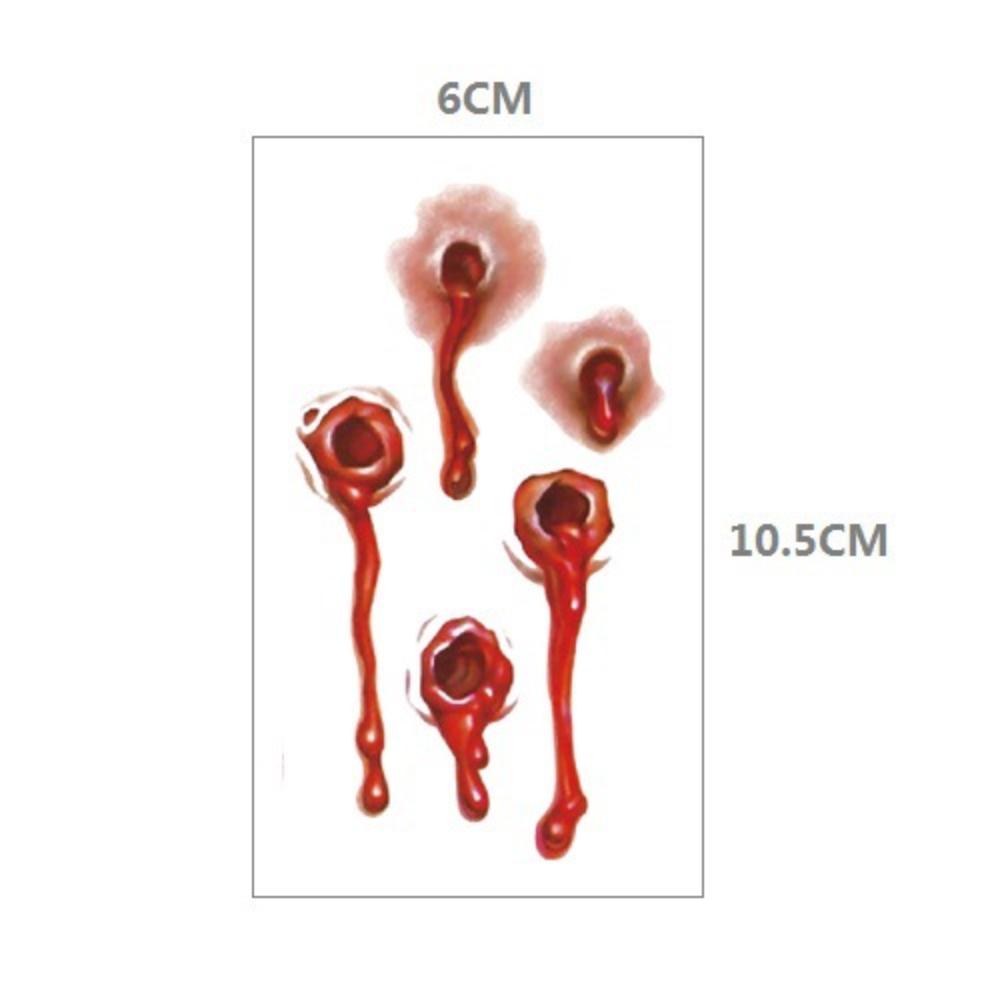 Halloweenowe Straszne Naklejki Tatuaże – Realistyczne Fałszywe Rany i Blizny Wodoodporne Naklejki Transferowe