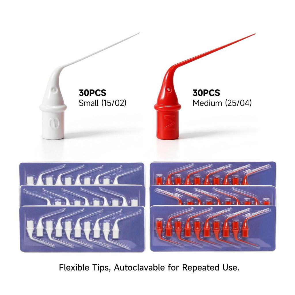 High Frequency Dental Ultrasonic Activator, 60Pcs Free Flexible Tips, 3 Programs for Root Canal Activation