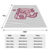 Cute Axolotl Loves Strawberry Milk Doodle Blankets Soft Warm Flannel Throw Blanket Cover for Bed Living room Picnic Travel Home