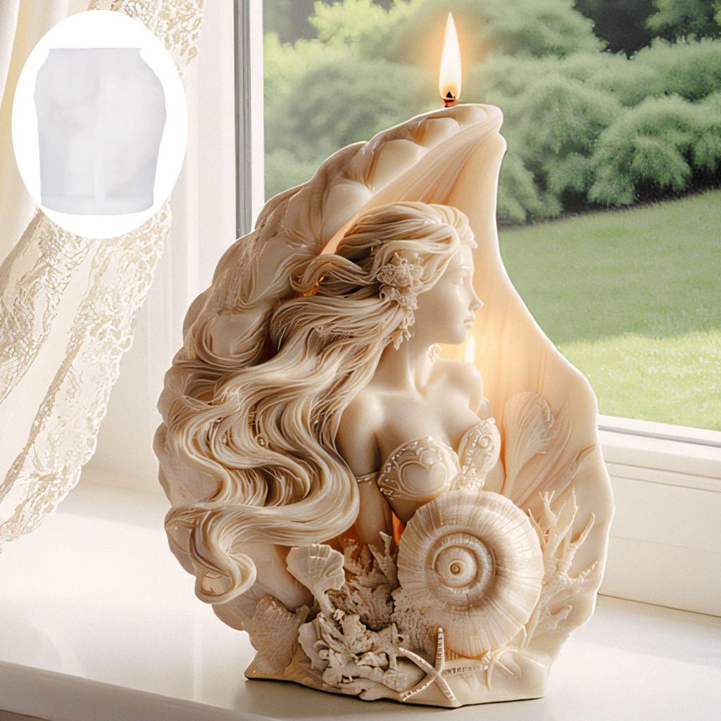 Silicone Mermaids Mould For Homemade Aromatherapys Candle And Projects Crafted From Silicone Materials