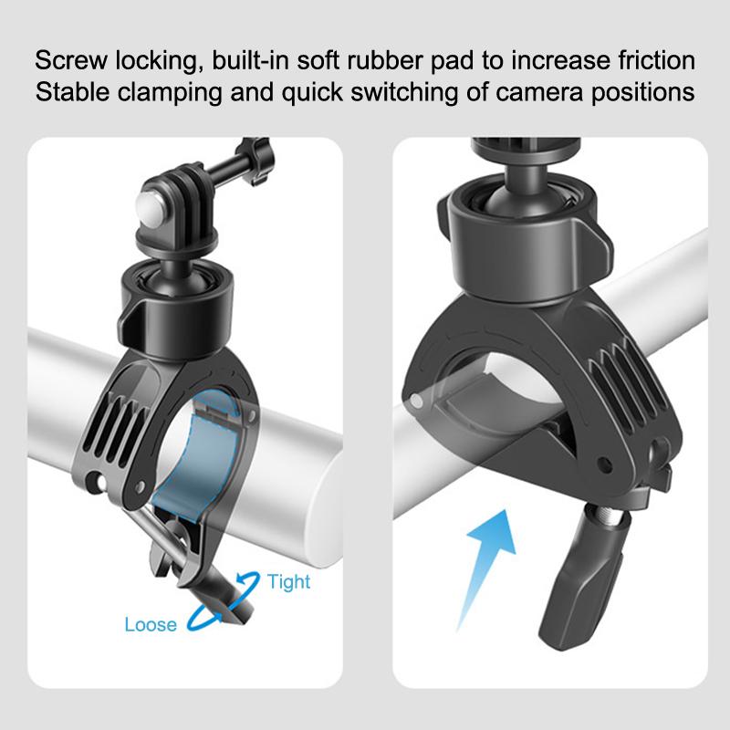 Universal Sport Camera Bike Riding Holder For Dji Action 5 Pro For Insta360 For Go Pro Bicycle Motorcycle Stand Brackets