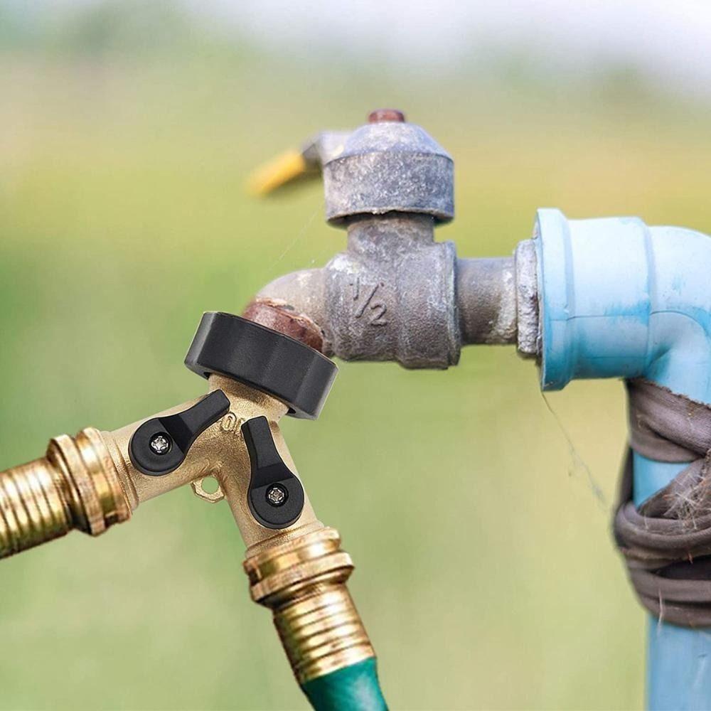 Heavy Duty Y Valve Brass Quick Connector Single Turn Water Pipe Adapter Garden