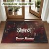 Crystal Velvet Square Rug Custom NameSlipknot Pattern Non Slip Home Floor Decor Rug