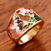 Fashionable Hollow Carved Craftsmanship Full Diamond Ring Pattern Ring for Men and Women, Popular Punk Style Inlaid Ring