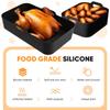 3pcs Air Fryers Oven Baking Liners Heat Tray Silicone Basket Silicone Mold Pizza Mat Replacement Grill Pan Kitchen Accessories