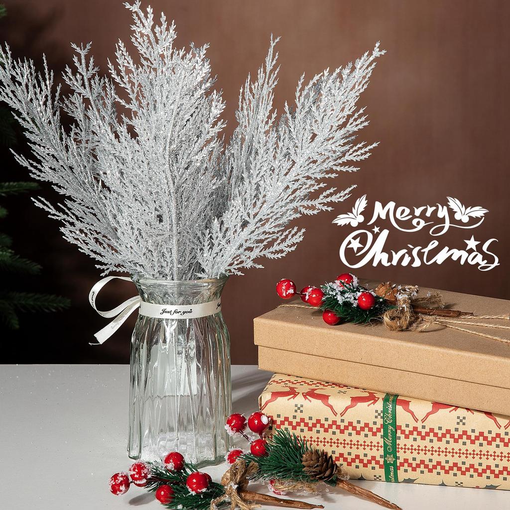 Artificial Green Plants, Needles And Branches, Christmas Atmosphere Decorative Items For Home.
