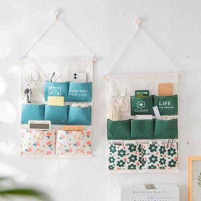 Multiple Pockets Hanging Bag Wall Mounted Sundries Storage Pouches Storage Bag  Dormitory