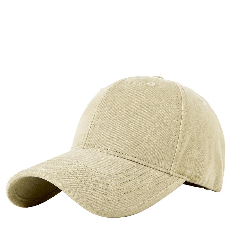 Spring and autumn large windproof baseball cap women's large head circumference large size washed hat medium men's wide brim cap