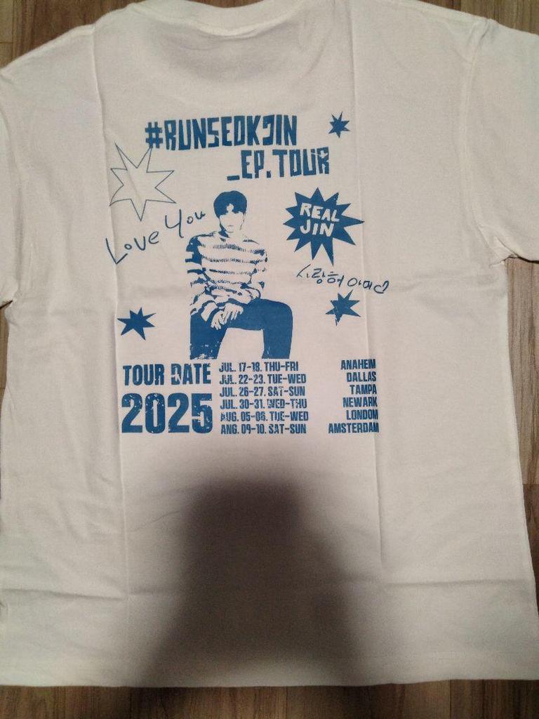 [USED] BTS JIN RUNSEOKJIN_EP_TOUR T-shirt 2025 Tour