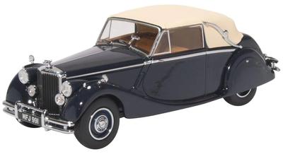Oxford Jaguar MK V 1/43 Scale Diecast Model (Dark Blue/Beige Roof) [Parallel Import]