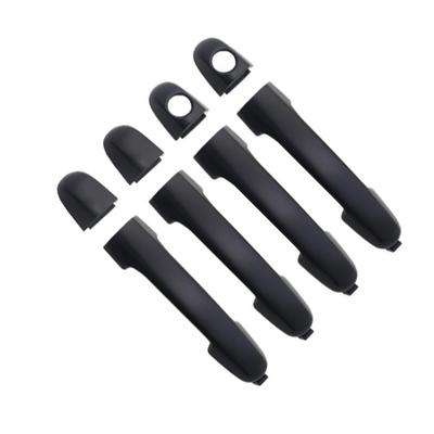 4pcs Sturdy Car Decorative Accessories Exterior Door Handle Cover In Black Black Appearance Is