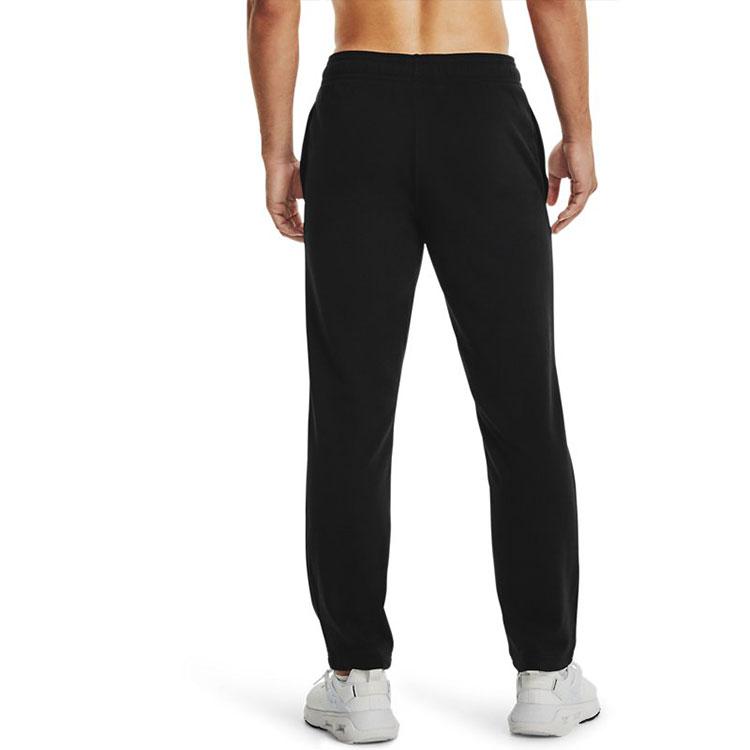 Under Armour Rival Terry Kontrastní Logo Prodyšné Tepláky Pánské Spodní díly Černá 1361644-001