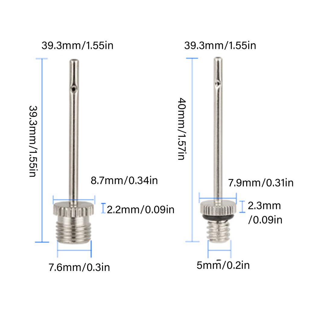 20Pcs Replacement Stainless Inflation Needles Inflatable Needles Universal Balls Air Pump Needles for Basketball Soccer