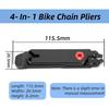 Pinza Collegamento, Pinza Collegamento Rapido, Pinza Maglie Catena Bici Pinza Maglia Master Attrezzo Valvole Leva Pneumatico 4 in 1 Strumenti Multifunzione (Nero)