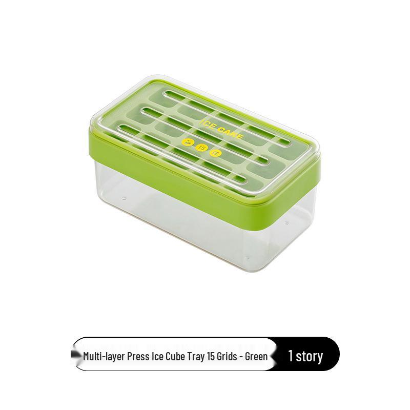 Silicone Multi-Layer Ice Cube Tray with Lid – Easy Release Food-Grade Mold for Home Use