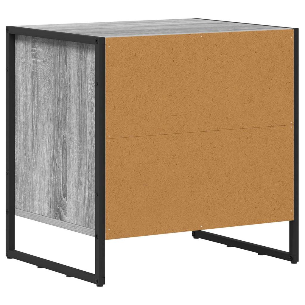 Nightstand Set of 2 Grey Sonoma 50 x 39.5 x 50 cm Particleboard