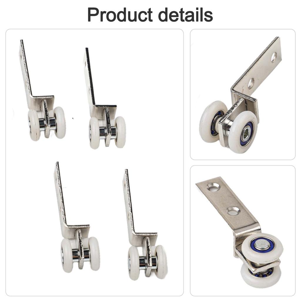 2/4pcs Curtain Rails Pulleys Sliding Door Pulley Hanging Track Pulley Block For Sliding Door Cabinets Window Hardware