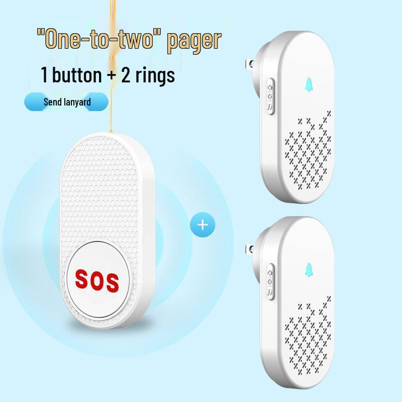 Wireless Long-Range Smart Doorbell with Electronic Remote, Plug-Free, Volume Control, and Senior Call Button
