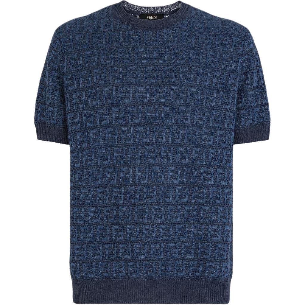 Fendi All Over Ff Motif Crewneck Jumper FZY443AO5JF0GCT