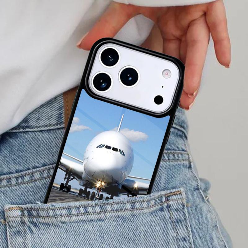 Aircraft Airplane Fly Travel soft Phone Case for iPhone 16e 15 14 13 12 17 Pro Max Plus Air 17pro Cover Coque