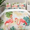Modern Flamingo Pineapple Print Bedding Set Queen Tropical Plants Leaves Flowers Duvet Cover Hawaiian Islands Floral Pillowcases