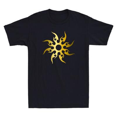 Tribal Sonne Symbol Verlassen Lustig Grafik Vintage Unisex Kurzarm T-Shirt Tee