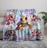 Digital Printed Flannel Blanket Cute Turtle Splicing Soft and Warm Blanket Novelty Gift Family and Friends A Versatile Blanket