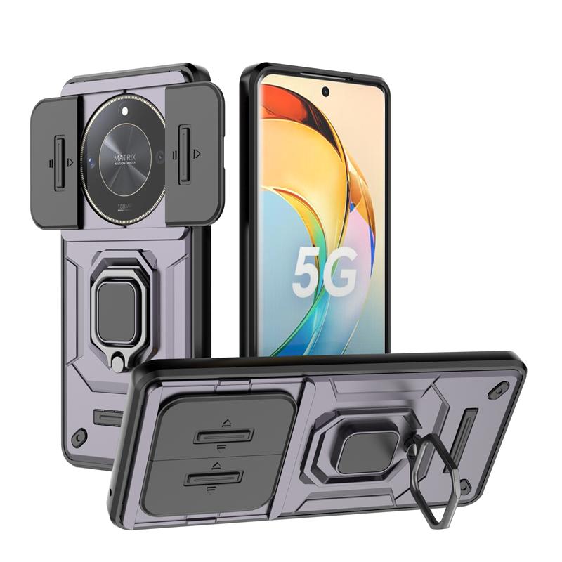 For Cover Honor X9B Case Honor X9B Capas New Armor Shockproof Back Bumper Slide Camera Lens Ring Holder Fundas Huawei Honor X9B