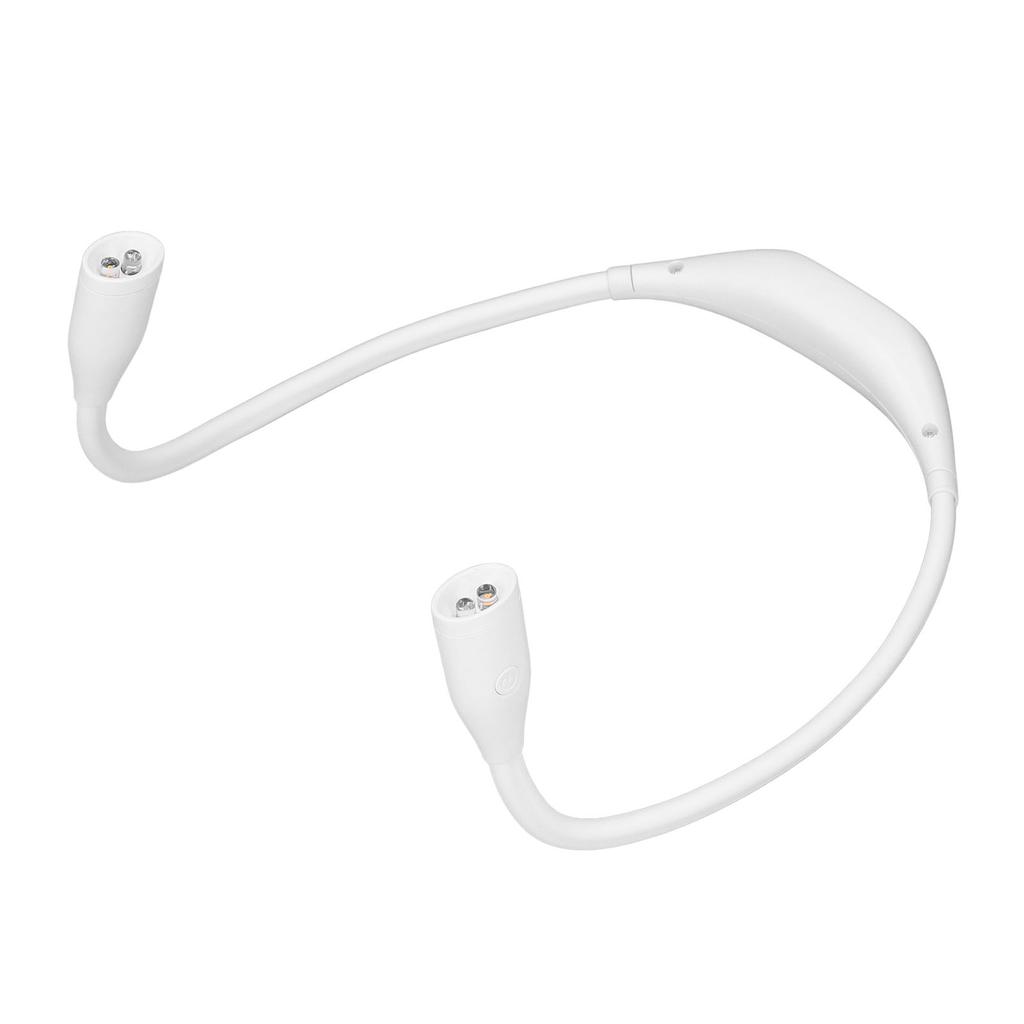 Neck Light USB Rechargeable 3 Brightness Levels 360 degrees  Flexible LED Neck Reading Lamp for Running RepairingWhite