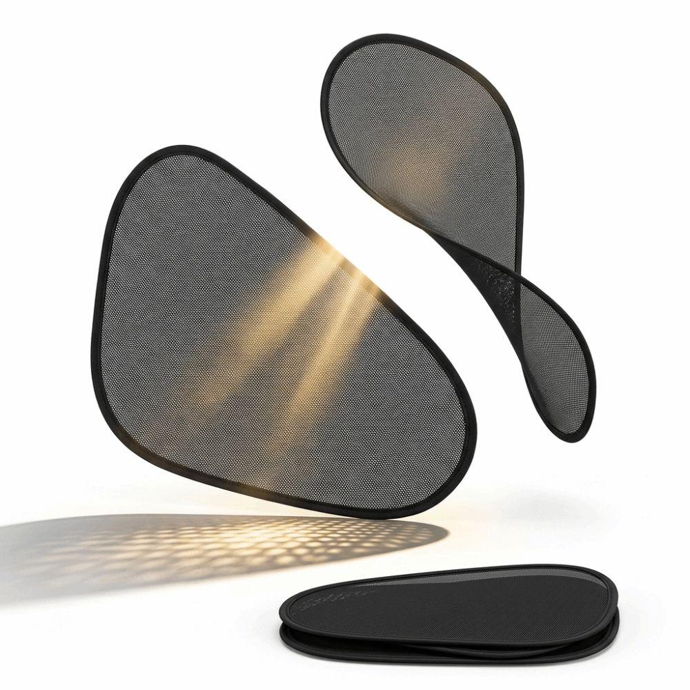2PCS Breathable Mesh Car Side Window Sun Shade Window Mesh Sun Shade Front Side Windows