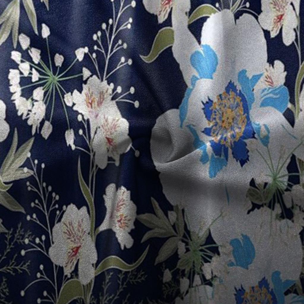 Γυναικείο φόρεμα με λουλουδάτο στάμπα με λουλουδάτο με λαιμόκοψη σε σχήμα V με πλισέ με πλισέ